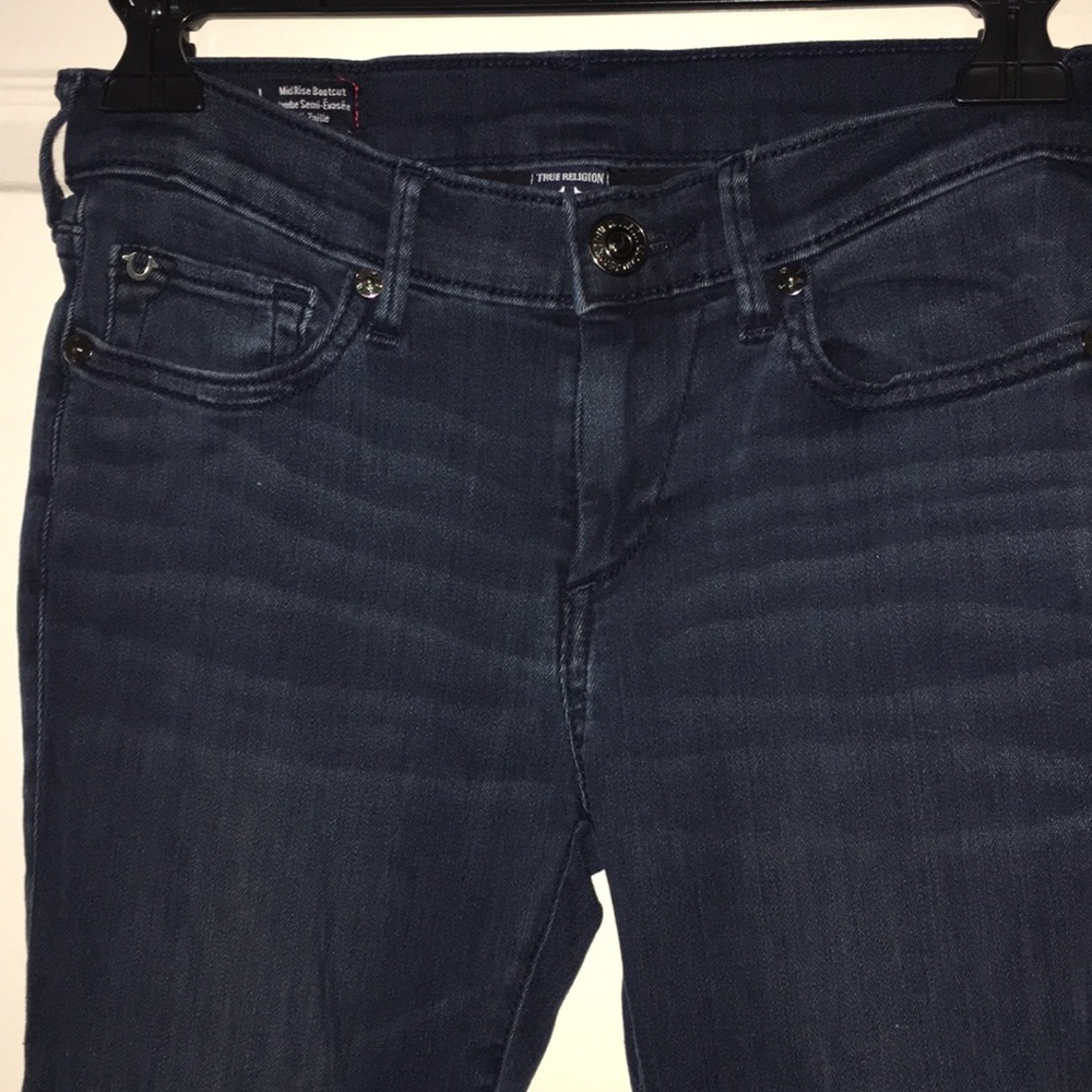 True Religion size 26 “Becca Mid rise.”